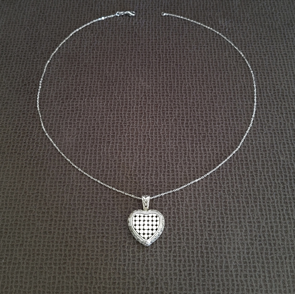 willowbird🪶 Silver🤍 Dotted Heart❤ Pendant Necklace - NWT - Picture 15 of 16
